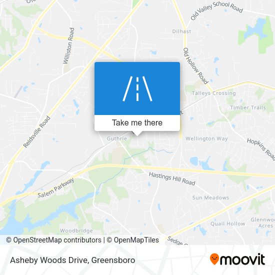Asheby Woods Drive map