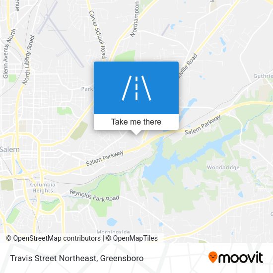 Mapa de Travis Street Northeast