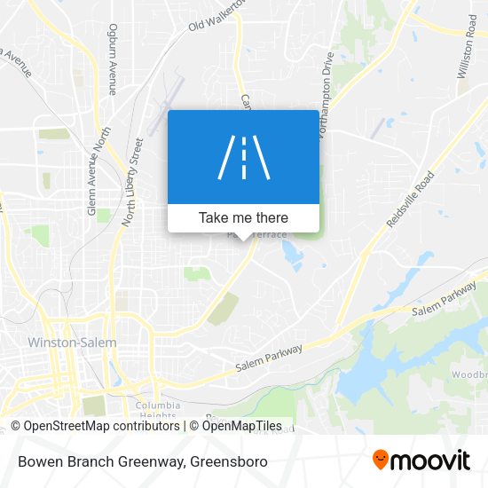 Bowen Branch Greenway map