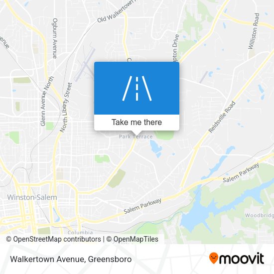 Walkertown Avenue map