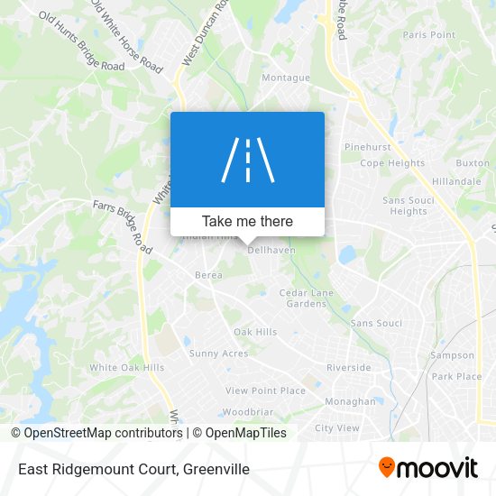 Mapa de East Ridgemount Court