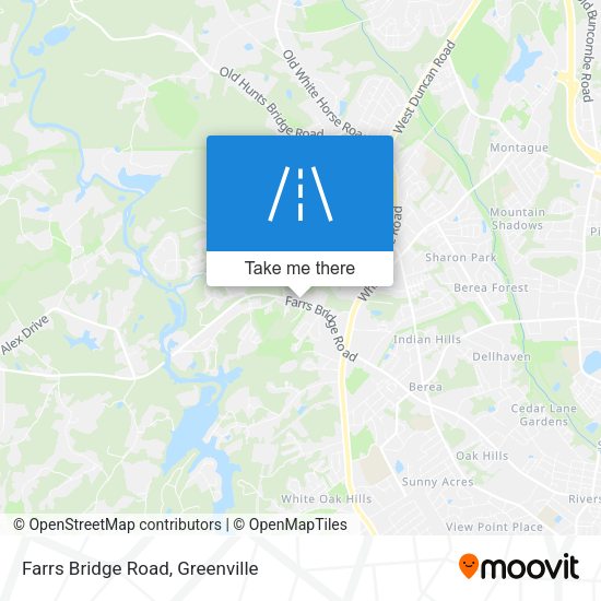 Farrs Bridge Road map