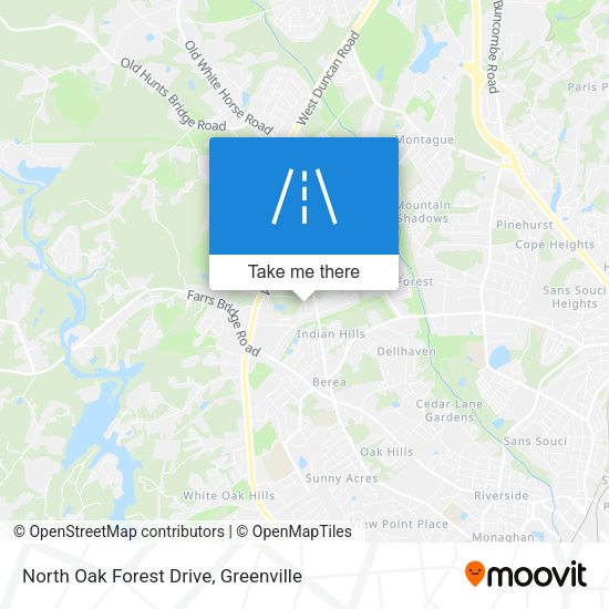 North Oak Forest Drive map