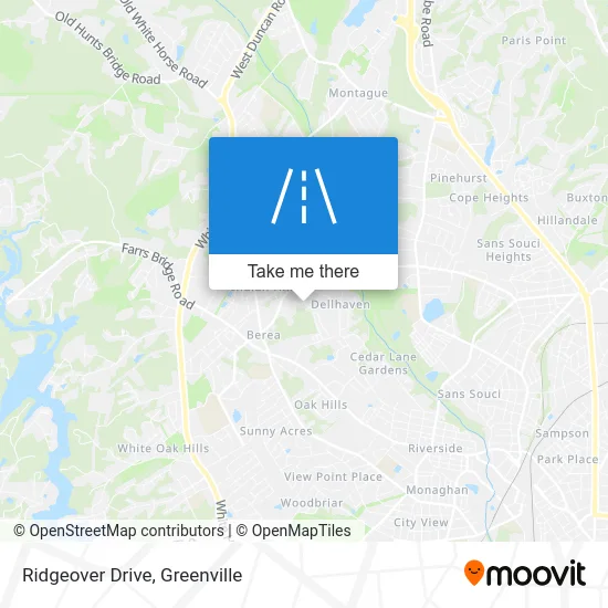 Ridgeover Drive map