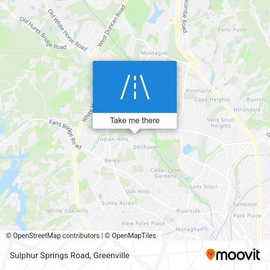 Sulphur Springs Road map