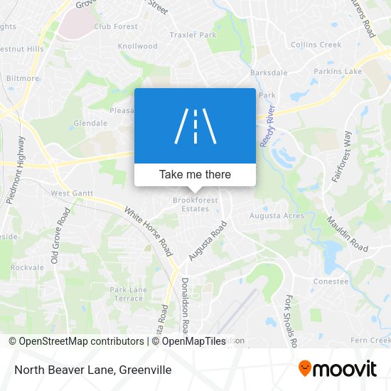 North Beaver Lane map