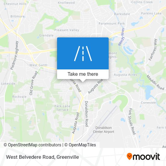 West Belvedere Road map