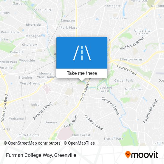 Mapa de Furman College Way