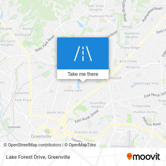 Lake Forest Drive map