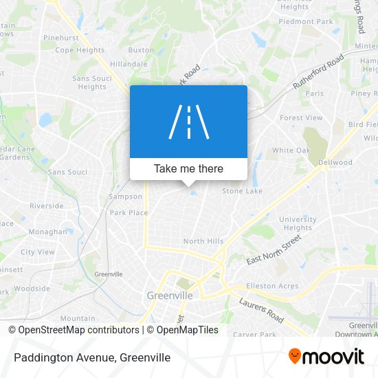 Mapa de Paddington Avenue