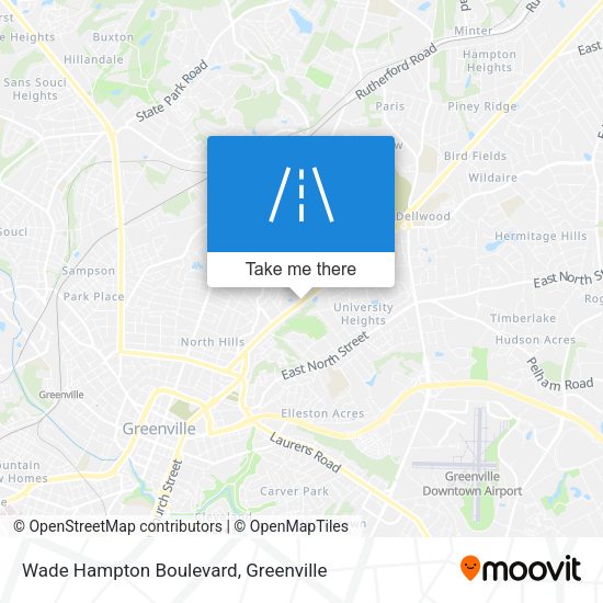 Wade Hampton Boulevard map