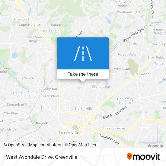 West Avondale Drive map