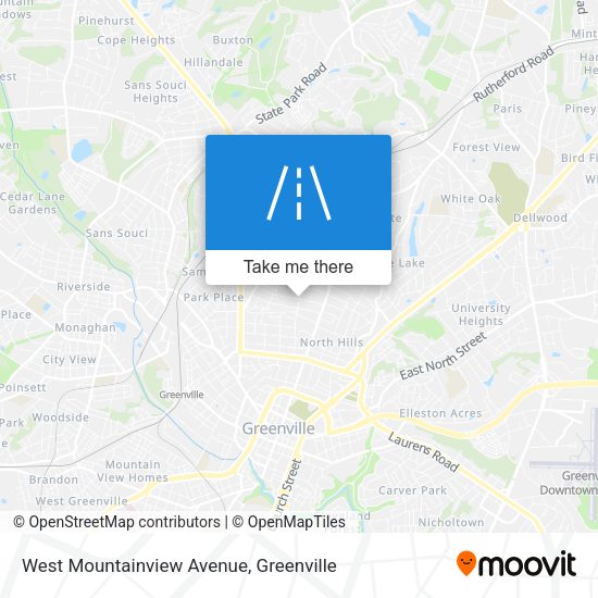 West Mountainview Avenue map