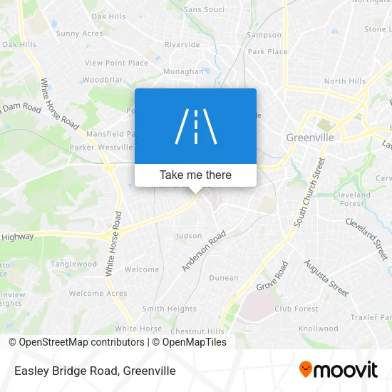 Easley Bridge Road map