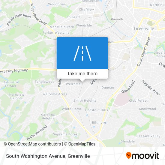 South Washington Avenue map