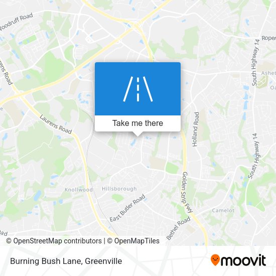 Mapa de Burning Bush Lane