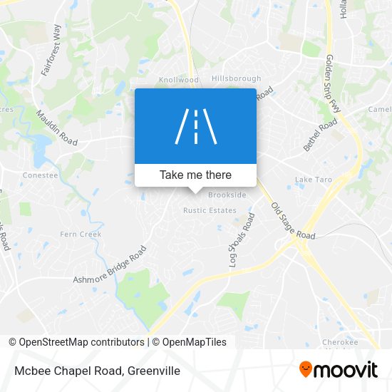 Mapa de Mcbee Chapel Road