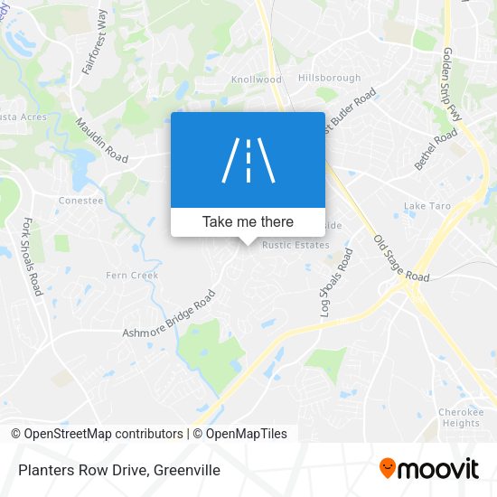 Planters Row Drive map