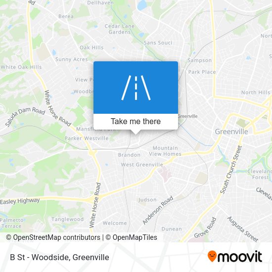 Mapa de B St - Woodside