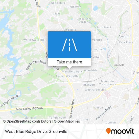 Mapa de West Blue Ridge Drive