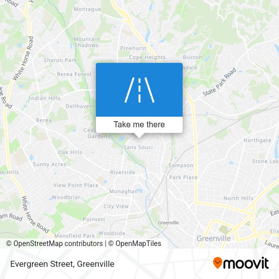 Evergreen Street map