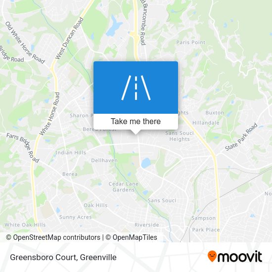 Mapa de Greensboro Court