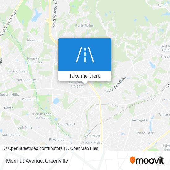 Merrilat Avenue map