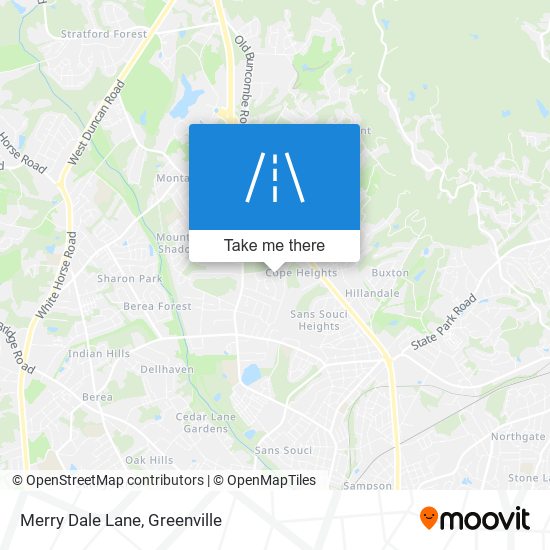 Merry Dale Lane map