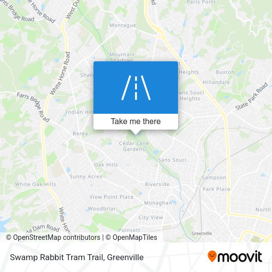 Swamp Rabbit Tram Trail map
