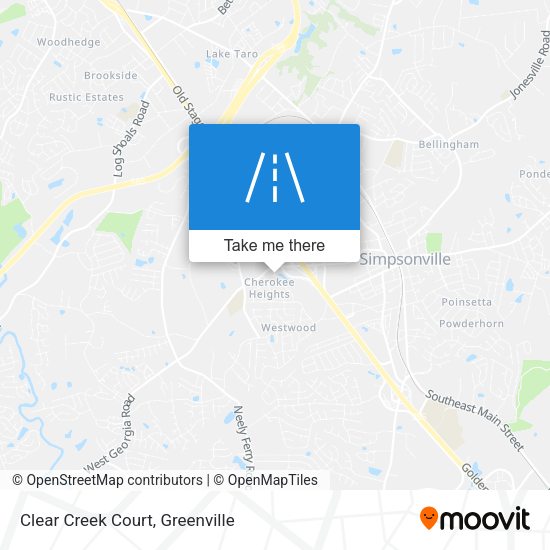Clear Creek Court map