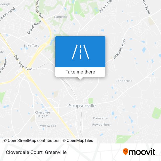 Mapa de Cloverdale Court