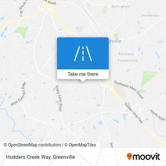 Hudders Creek Way map