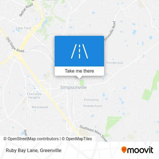 Mapa de Ruby Bay Lane