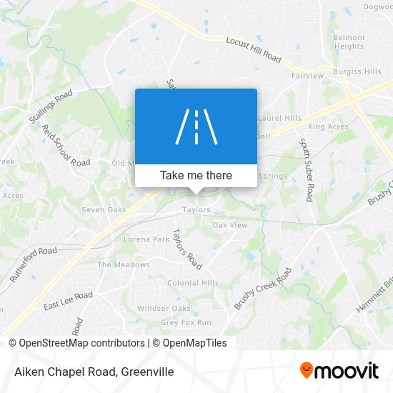 Aiken Chapel Road map