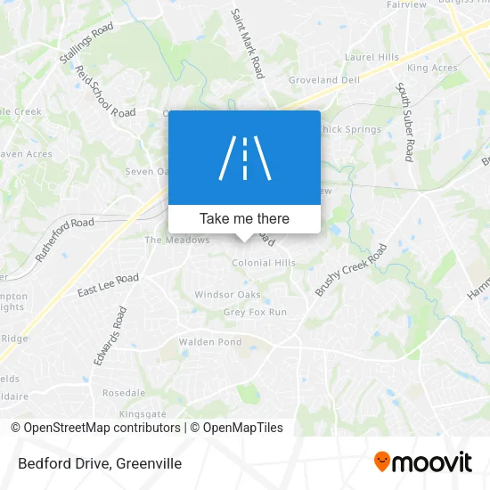 Bedford Drive map