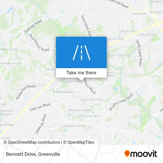 Bennett Drive map