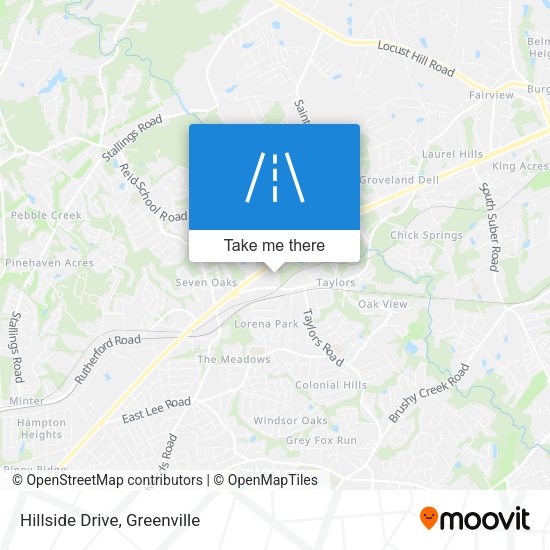 Mapa de Hillside Drive
