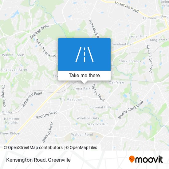 Kensington Road map