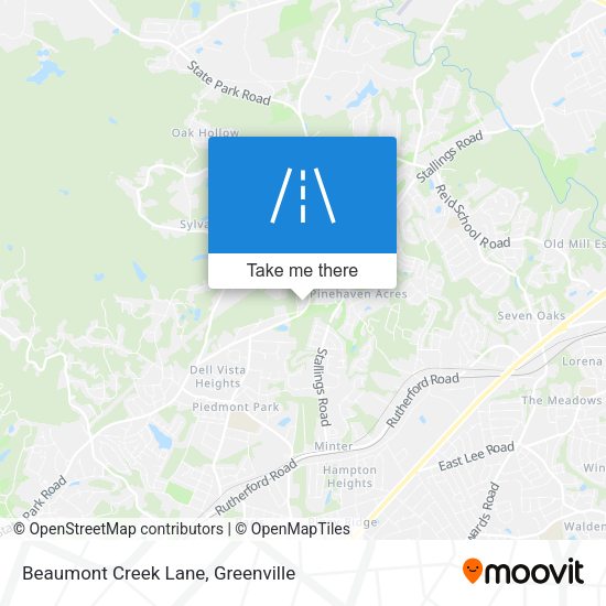 Beaumont Creek Lane map