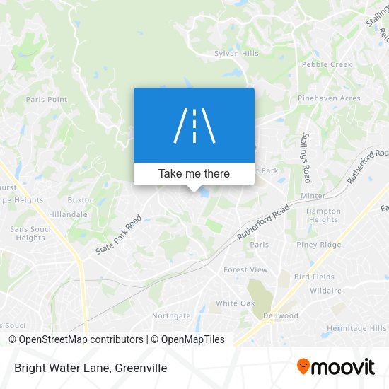 Bright Water Lane map
