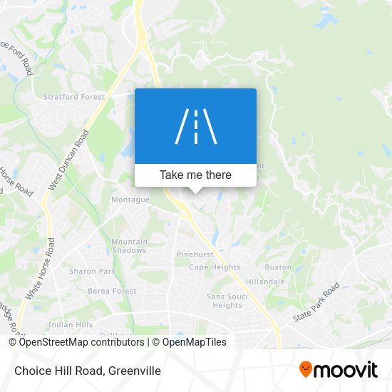 Choice Hill Road map