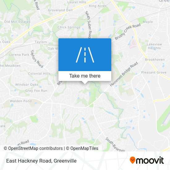 East Hackney Road map