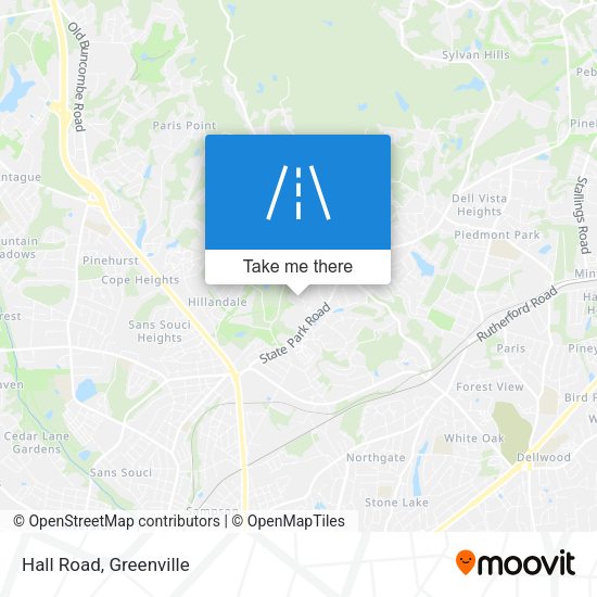 Mapa de Hall Road