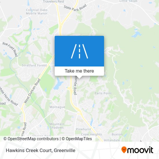Hawkins Creek Court map