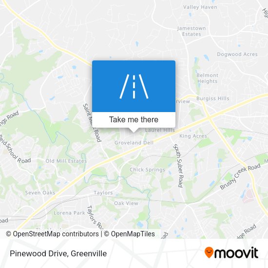 Pinewood Drive map