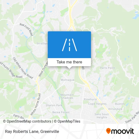 Ray Roberts Lane map