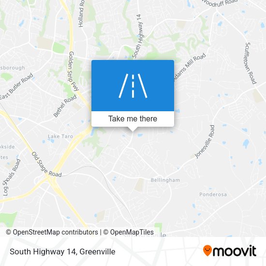 South Highway 14 map
