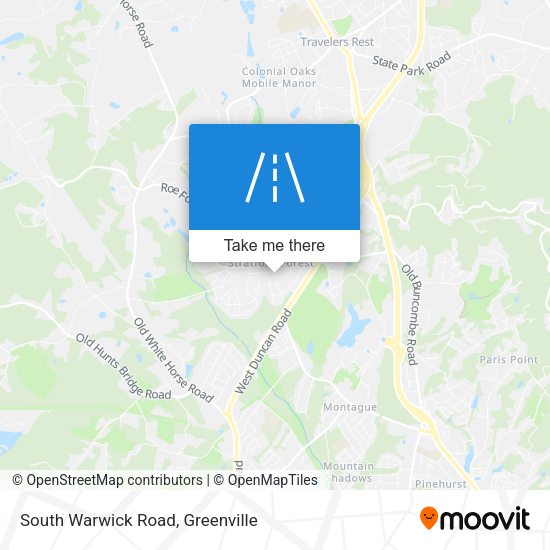 South Warwick Road map