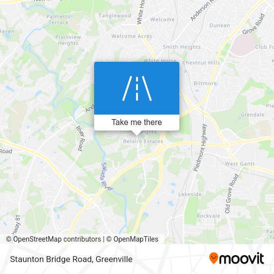 Staunton Bridge Road map