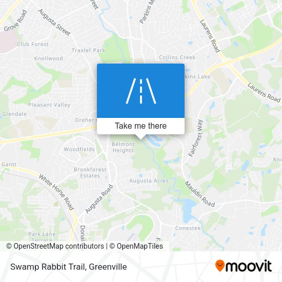 Mapa de Swamp Rabbit Trail